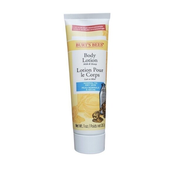 Burt's Bees Body Lotion with Milk & Honey 1 oz Travel Size Normal to Dry Skin - Picture 1 of 3
